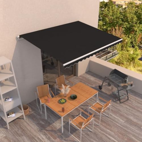 Emmtore Markise Gelenkarmmarkise Balkonmarkise Sonnenschutz Sichtschutz Terrasse Balkon Manuell Einziehbar 450x350 cm Anthrazit Emmtore Markise Gelenkarmmarkise Balkonmarkise Sonnenschutz Sichtschutz Terrasse Balkon Manuell Einziehbar 450x350 cm Anthrazit von Emmtore