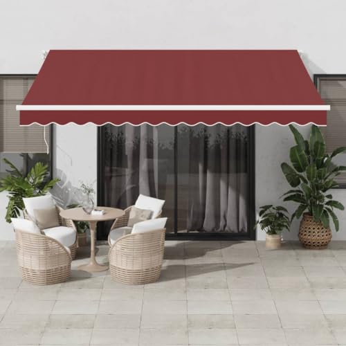 Emmtore Markise Gelenkarmmarkise Balkonmarkise Sonnenschutz Sichtschutz Terrasse Balkon Manuell Weinrot 400x350 cm Emmtore Markise Gelenkarmmarkise Balkonmarkise Sonnenschutz Sichtschutz Terrasse Balkon Manuell Weinrot 400x350 cm von Emmtore