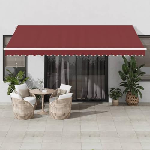 Emmtore Markise Gelenkarmmarkise Balkonmarkise Sonnenschutz Sichtschutz Terrasse Balkon Manuell Weinrot 450x350 cm Emmtore Markise Gelenkarmmarkise Balkonmarkise Sonnenschutz Sichtschutz Terrasse Balkon Manuell Weinrot 450x350 cm von Emmtore