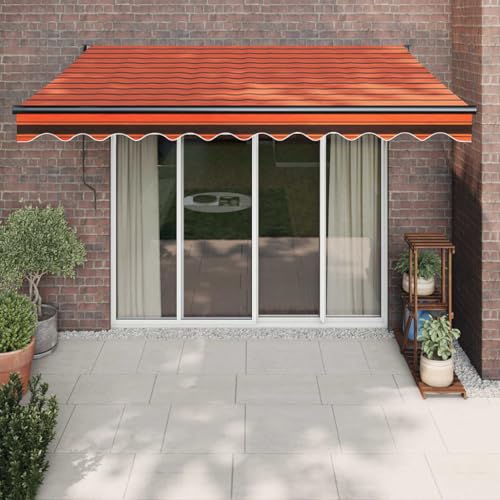 Emmtore Markise Sonnenmarkise Einziehbar, Gelenkarmmarkise mit Kurbel, Terrassenmarkise Balkonmarkise Sonnenschutz Einziehbar Orange und Braun 3x2,5 m Stoff und Aluminium466 Emmtore Markise Sonnenmarkise Einziehbar, Gelenkarmmarkise mit Kurbel, Terrassenmarkise Balkonmarkise Sonnenschutz Einziehbar Orange und Braun 3x2,5 m Stoff und Aluminium466 von Emmtore