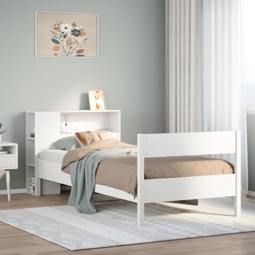 Emmtore Massivholzbett, Holzbett mit Kopfteil Lattenrost, Bett für Schlafzimmer, Bett Bettgestell, Weiß,100 x 200 cm Emmtore Massivholzbett, Holzbett mit Kopfteil Lattenrost, Bett für Schlafzimmer, Bett Bettgestell, Weiß,100 x 200 cm von Emmtore