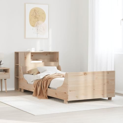 Emmtore Massivholzbett, Holzbett mit Kopfteil Lattenrost, Einzelbett Doppelbett für Schlafzimmer, Bett Bettgestell, Massivholz KieferNatur,90 x 200 cm Emmtore Massivholzbett, Holzbett mit Kopfteil Lattenrost, Einzelbett Doppelbett für Schlafzimmer, Bett Bettgestell, Massivholz KieferNatur,90 x 200 cm von Emmtore