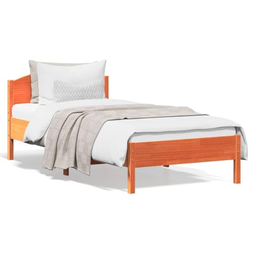 Emmtore Massivholzbett,Bett Bettgestell mit Lattenrost,Schlafzimmerbett mit Kopfteil,Bettrahmen Schlafzimmermöbel,Braun,90 x 200 cm Emmtore Massivholzbett,Bett Bettgestell mit Lattenrost,Schlafzimmerbett mit Kopfteil,Bettrahmen Schlafzimmermöbel,Braun,90 x 200 cm von Emmtore