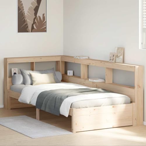 Emmtore Massivholzbett mit Regal ohne Matratze Kiefer, Holzbett mit Regal, Massivholzbett mit Regal, Bett, Holzbett mit Bücherregal Natur,75 x 190 cm Emmtore Massivholzbett mit Regal ohne Matratze Kiefer, Holzbett mit Regal, Massivholzbett mit Regal, Bett, Holzbett mit Bücherregal Natur,75 x 190 cm von Emmtore