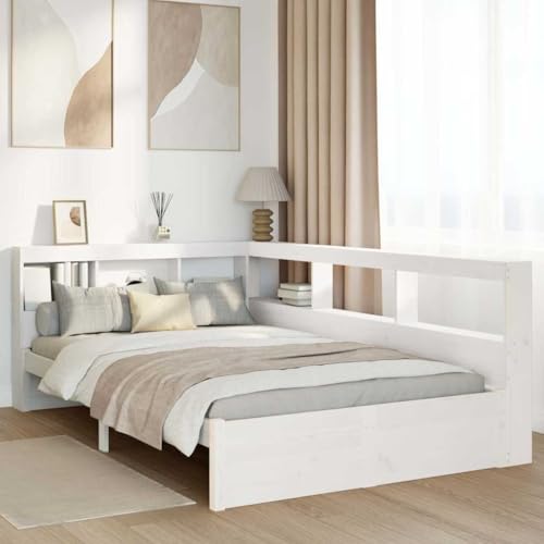 Emmtore Massivholzbett mit Regal ohne Matratze Kiefer, Holzbett mit Regal, Massivholzbett mit Regal, Bett, Holzbett mit Bücherregal Weiß,120 x 200 cm Emmtore Massivholzbett mit Regal ohne Matratze Kiefer, Holzbett mit Regal, Massivholzbett mit Regal, Bett, Holzbett mit Bücherregal Weiß,120 x 200 cm von Emmtore