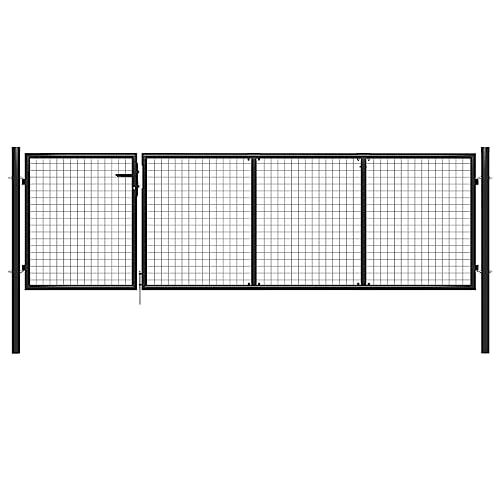 Emmtore Mesh Gartentor, Abschließbare Gartentür Hoftür mit Riegel, Gartenpforte Doppelflügel Tor, Zauntor Zauntür,Verzinkter Stahl,Anthrazit,350 x 100 cm Emmtore Mesh Gartentor, Abschließbare Gartentür Hoftür mit Riegel, Gartenpforte Doppelflügel Tor, Zauntor Zauntür,Verzinkter Stahl,Anthrazit,350 x 100 cm von Emmtore