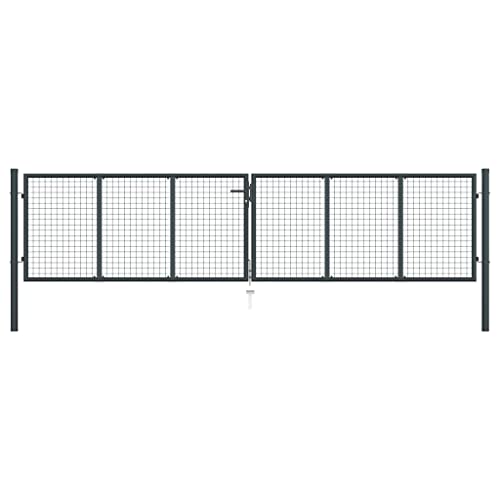 Emmtore Mesh-Gartentor Verzinkter Stahl 400 x 125 cm Grau Emmtore Mesh-Gartentor Verzinkter Stahl 400 x 125 cm Grau von Emmtore