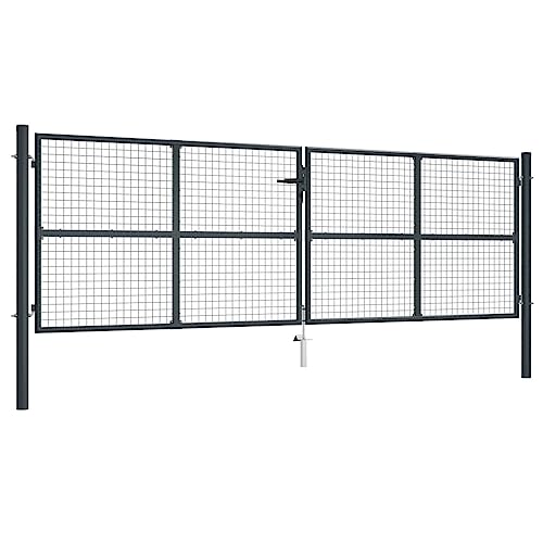 Emmtore Mesh-Gartentor Verzinkter Stahl 400 x 175 cm Grau Emmtore Mesh-Gartentor Verzinkter Stahl 400 x 175 cm Grau von Emmtore