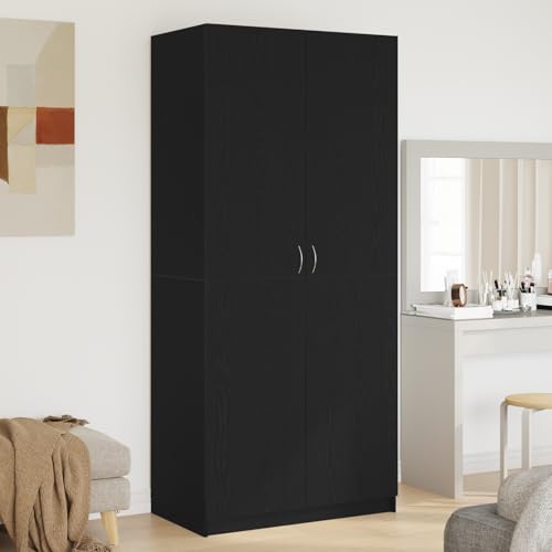Emmtore Moderner Kleiderschrank aus Eiche für Schlafzimmer Stauraum Holzwerkstoff Zwei Flush Türen stylisches Design einfache Montage 90x52x200cm Holzwerkstoff Schwarze Eiche Emmtore Moderner Kleiderschrank aus Eiche für Schlafzimmer Stauraum Holzwerkstoff Zwei Flush Türen stylisches Design einfache Montage 90x52x200cm Holzwerkstoff Schwarze Eiche von Emmtore