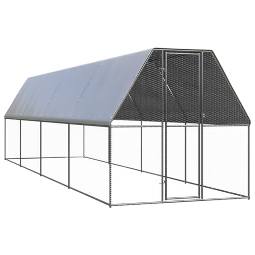 Emmtore Outdoor Hühnerkäfig Verzinkter Stahl Hühnerstall Käfig mehrere Auswahl,2 x 8 x 2 m von Emmtore