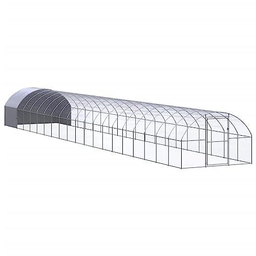 Emmtore Outdoor Hühnerstall Verzinkter Stahl Hühnerhaus Geflügelstall,Mit Dach,3 x 20 x 2 m von Emmtore