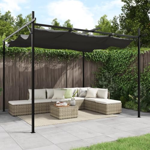 Emmtore Pergola mit Schiebedach Anthrazit 295x292x230 cm von Emmtore