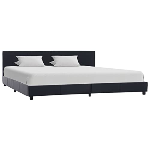 Emmtore Polsterbett mit Rückenlehne Bett,Bettgestell Lattenrost Bettrahmen Schlafzimmerbett Kunstlederbezug,Schwarz,180 x 200 cm Emmtore Polsterbett mit Rückenlehne Bett,Bettgestell Lattenrost Bettrahmen Schlafzimmerbett Kunstlederbezug,Schwarz,180 x 200 cm von Emmtore