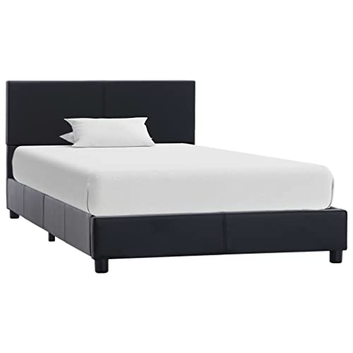 Emmtore Polsterbett mit Rückenlehne Bett,Bettgestell Lattenrost Bettrahmen Schlafzimmerbett Kunstlederbezug,Schwarz,90 x 200 cm Emmtore Polsterbett mit Rückenlehne Bett,Bettgestell Lattenrost Bettrahmen Schlafzimmerbett Kunstlederbezug,Schwarz,90 x 200 cm von Emmtore