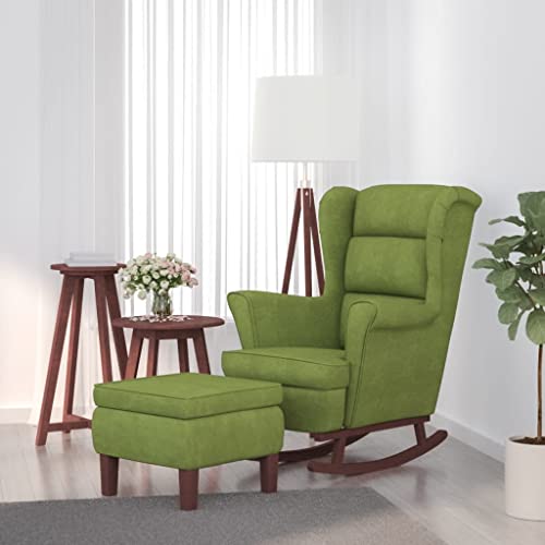 Emmtore Schaukelsessel und Hocker mit Holzbeinen Hellgrün Samt Relaxstuhl Schaukelsessel Schwingsessel Relaxsessel Schwingstuhl Polstersessel Sessel Emmtore Schaukelsessel und Hocker mit Holzbeinen Hellgrün Samt Relaxstuhl Schaukelsessel Schwingsessel Relaxsessel Schwingstuhl Polstersessel Sessel von Emmtore