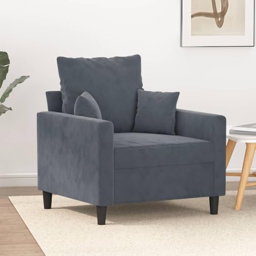 Emmtore Sessel Sofa Relaxsessel mit gepolstertem Sitz Armlehnen, Fernsehsessel Loungesessel Metallgestell, Polstersessel Ruhesessel für Wohnzimmer,Samt Dunkelgrau,60 cm Emmtore Sessel Sofa Relaxsessel mit gepolstertem Sitz Armlehnen, Fernsehsessel Loungesessel Metallgestell, Polstersessel Ruhesessel für Wohnzimmer,Samt Dunkelgrau,60 cm von Emmtore