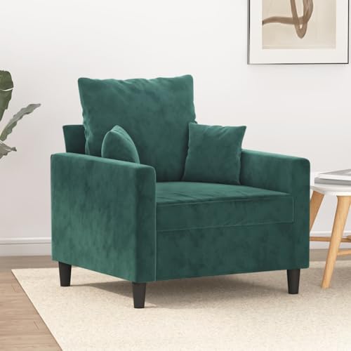 Emmtore Sessel Sofa Relaxsessel mit gepolstertem Sitz Armlehnen, Fernsehsessel Loungesessel Metallgestell, Polstersessel Ruhesessel für Wohnzimmer,Samt Dunkelgrün,60 cm Emmtore Sessel Sofa Relaxsessel mit gepolstertem Sitz Armlehnen, Fernsehsessel Loungesessel Metallgestell, Polstersessel Ruhesessel für Wohnzimmer,Samt Dunkelgrün,60 cm von Emmtore