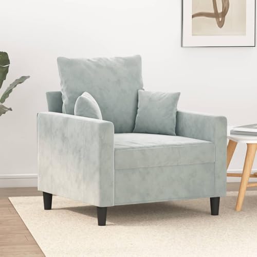 Emmtore Sessel Sofa Relaxsessel mit gepolstertem Sitz Armlehnen, Fernsehsessel Loungesessel Metallgestell, Polstersessel Ruhesessel für Wohnzimmer,Samt Hellgrau,60 cm Emmtore Sessel Sofa Relaxsessel mit gepolstertem Sitz Armlehnen, Fernsehsessel Loungesessel Metallgestell, Polstersessel Ruhesessel für Wohnzimmer,Samt Hellgrau,60 cm von Emmtore