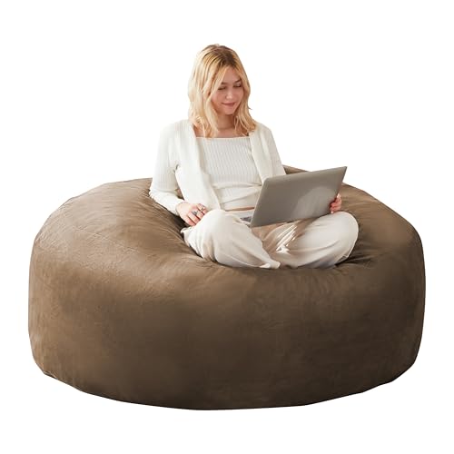Emmtore Sitzsack Stuhl Sitzsack Stühle für Erwachsene Riesen Sitzsäcke Bean Bag Flauschige Sitzsäcke für Wohnzimmer, Schlafzimmer Kaffee (90-110)×50 von Emmtore