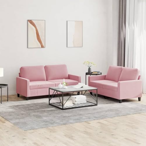 Emmtore Sofagarnitur, Sessel Couch mit Kissen Fußhocker, Sofa Wohnzimmersofa mit Armlehnen, Couchgarnitur Designsofa Sitzmöbel Polstermöbel,Samt Rosa,Mit Kissen Emmtore Sofagarnitur, Sessel Couch mit Kissen Fußhocker, Sofa Wohnzimmersofa mit Armlehnen, Couchgarnitur Designsofa Sitzmöbel Polstermöbel,Samt Rosa,Mit Kissen von Emmtore