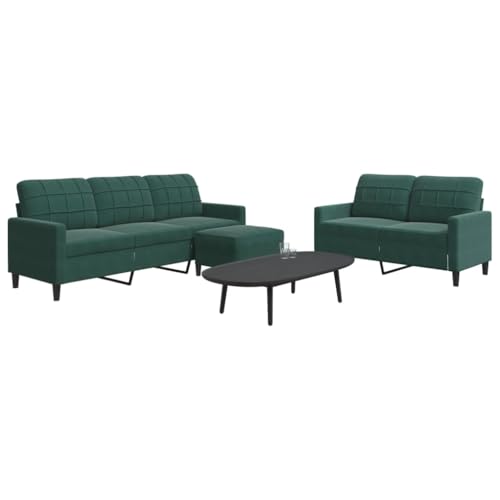 Emmtore Sofagarnitur mit Kissen Samt, Sofa, Fernsehsessel, Sessel, Sofa Set, Relaxsofa, Samtsofa, Wohnzimmermöbel, Sofa gepolstert Couch,Dunkelgrün,Mit Fußhocker Emmtore Sofagarnitur mit Kissen Samt, Sofa, Fernsehsessel, Sessel, Sofa Set, Relaxsofa, Samtsofa, Wohnzimmermöbel, Sofa gepolstert Couch,Dunkelgrün,Mit Fußhocker von Emmtore