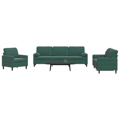 Emmtore Sofagarnitur mit Kissen Samt, Sofa, Fernsehsessel, Sessel, Sofa Set, Relaxsofa, Samtsofa, Wohnzimmermöbel, Sofa gepolstert Dunkelgrün,mit Kissen Emmtore Sofagarnitur mit Kissen Samt, Sofa, Fernsehsessel, Sessel, Sofa Set, Relaxsofa, Samtsofa, Wohnzimmermöbel, Sofa gepolstert Dunkelgrün,mit Kissen von Emmtore