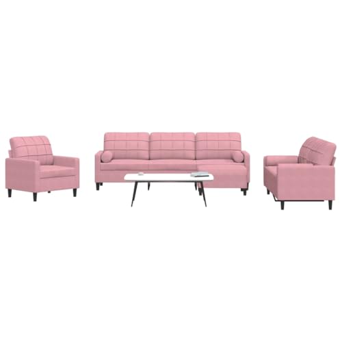 Emmtore Sofagarnitur mit Kissen Samt, Sofa, Fernsehsessel, Sessel, Sofa Set, Relaxsofa, Samtsofa, Wohnzimmermöbel, Sofa gepolstert Rosa,Mit Polstern & Fußhocker Emmtore Sofagarnitur mit Kissen Samt, Sofa, Fernsehsessel, Sessel, Sofa Set, Relaxsofa, Samtsofa, Wohnzimmermöbel, Sofa gepolstert Rosa,Mit Polstern & Fußhocker von Emmtore