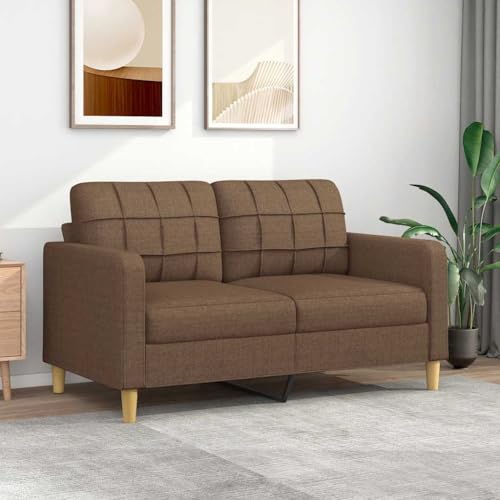 Emmtore Sofasessel,Sessel mit Metallgestell,Sofa für Wohnzimmer, Relaxsessel Fernsehsessel TV Sessel Polstersessel Stoffsofa,Stoff,Braun,140 cm von Emmtore