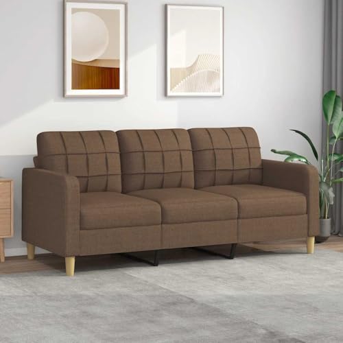 Emmtore Sofasessel,Sessel mit Metallgestell,Sofa für Wohnzimmer, Relaxsessel Fernsehsessel TV Sessel Polstersessel Stoffsofa,Stoff,Braun,180 cm von Emmtore