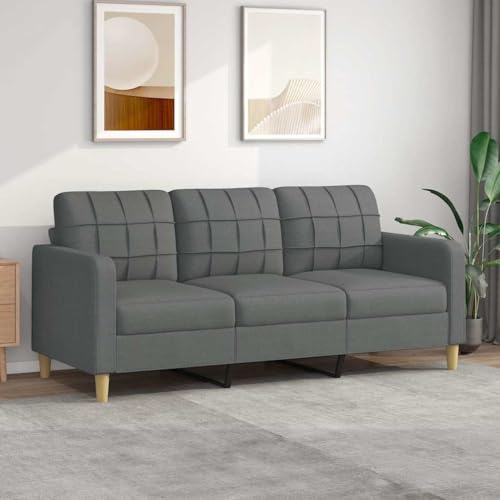 Emmtore Sofasessel,Sessel mit Metallgestell,Sofa für Wohnzimmer, Relaxsessel Fernsehsessel TV Sessel Polstersessel Stoffsofa,Stoff,Dunkelgrau,180 cm von Emmtore