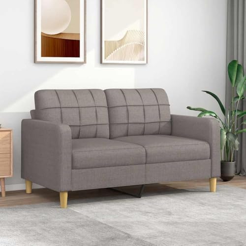 Emmtore Sofasessel,Sessel mit Metallgestell,Sofa für Wohnzimmer, Relaxsessel Fernsehsessel TV Sessel Polstersessel Stoffsofa,Stoff,Taupe,140 cm von Emmtore
