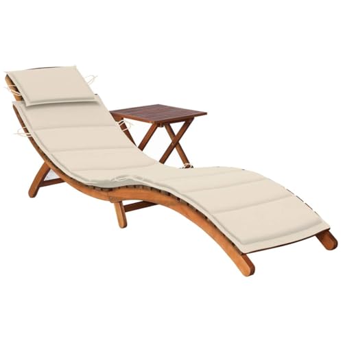 Emmtore Sonnenliege mit Tisch und Auflage Massivholz Akazie Akazienholz Massiv Klappbar Gartenliege Liegestuhl Holzliege Gartenmöbel Liege Relaxliege Freizeitliege Strandliege Emmtore Sonnenliege mit Tisch und Auflage Massivholz Akazie Akazienholz Massiv Klappbar Gartenliege Liegestuhl Holzliege Gartenmöbel Liege Relaxliege Freizeitliege Strandliege von Emmtore
