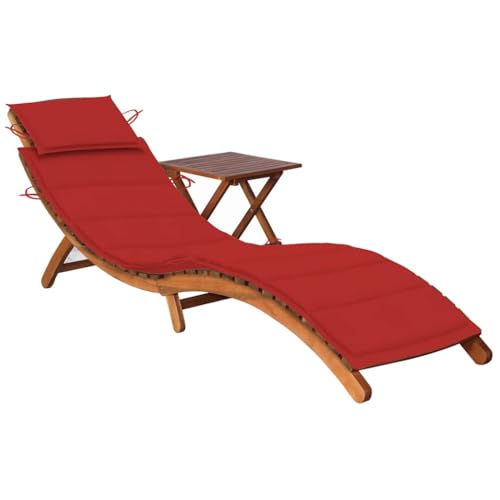 Emmtore Sonnenliege mit Tisch und Auflage Massivholz Akazie Akazienholz Massiv Klappbar Gartenliege Liegestuhl Holzliege Gartenmöbel Liege Relaxliege Freizeitliege Strandliege Emmtore Sonnenliege mit Tisch und Auflage Massivholz Akazie Akazienholz Massiv Klappbar Gartenliege Liegestuhl Holzliege Gartenmöbel Liege Relaxliege Freizeitliege Strandliege von Emmtore
