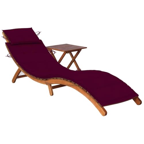 Emmtore Sonnenliege mit Tisch und Auflage Massivholz Akazie Akazienholz Massiv Klappbar Gartenliege Liegestuhl Holzliege Gartenmöbel Liege Relaxliege Freizeitliege Strandliege Emmtore Sonnenliege mit Tisch und Auflage Massivholz Akazie Akazienholz Massiv Klappbar Gartenliege Liegestuhl Holzliege Gartenmöbel Liege Relaxliege Freizeitliege Strandliege von Emmtore