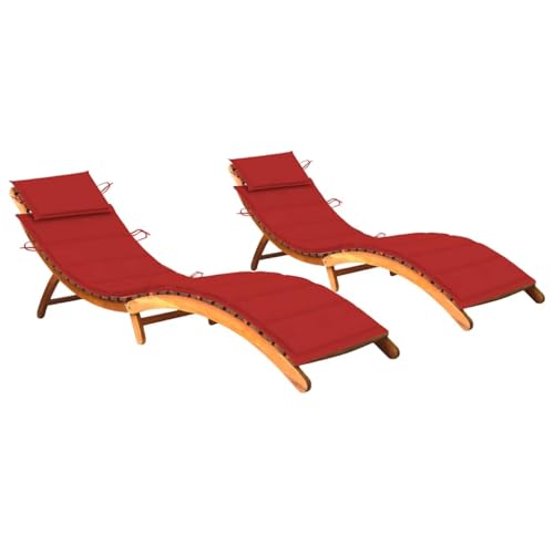Emmtore Sonnenliegen 2 STK. mit Auflagen Massivholz Akazie Akazienholz Massiv Klappbar Gartenliege Liegestuhl Holzliege Gartenmöbel Liege Relaxliege Freizeitliege Strandliege Emmtore Sonnenliegen 2 STK. mit Auflagen Massivholz Akazie Akazienholz Massiv Klappbar Gartenliege Liegestuhl Holzliege Gartenmöbel Liege Relaxliege Freizeitliege Strandliege von Emmtore