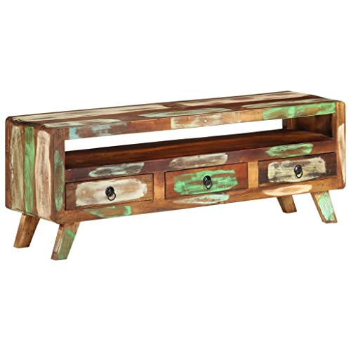 Emmtore TV-Schrank 3 Schubladen 1 Ablage Lowboard TV Möbel Tisch Board Sideboard Fernsehtisch Fernsehschrank HiFi-Schrank Mehrfarbig 110x30x40 cm Altholz Massiv Emmtore TV-Schrank 3 Schubladen 1 Ablage Lowboard TV Möbel Tisch Board Sideboard Fernsehtisch Fernsehschrank HiFi-Schrank Mehrfarbig 110x30x40 cm Altholz Massiv von Emmtore