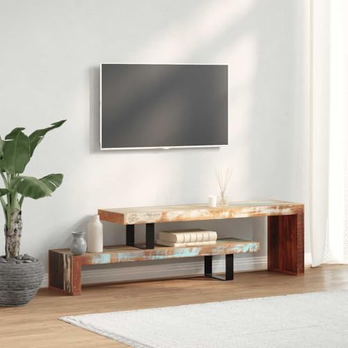Emmtore TV-Schrank Vintage-Look Fernsehtisch Fernsehschrank Lowboard TV Möbel Tisch Board Sideboard HiFi-Schrank Altholz Massiv Emmtore TV-Schrank Vintage-Look Fernsehtisch Fernsehschrank Lowboard TV Möbel Tisch Board Sideboard HiFi-Schrank Altholz Massiv von Emmtore