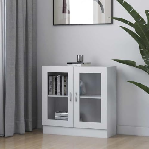 Emmtore Vitrinenschrank Bücherschrank Aktenschrank Büroschrank Vitrine Schrank Bücherregal Standvitrine Weiß 82,5x30,5x80 cm Holzwerkstoff Emmtore Vitrinenschrank Bücherschrank Aktenschrank Büroschrank Vitrine Schrank Bücherregal Standvitrine Weiß 82,5x30,5x80 cm Holzwerkstoff von Emmtore