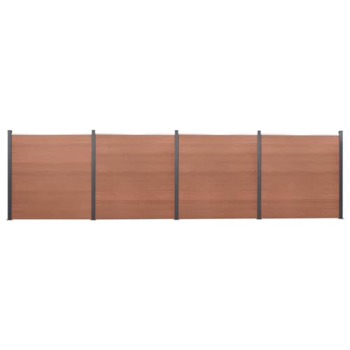 Emmtore Zaunelement-Set, Rostfrei Gartenzaun Set mit 36 Zaunbrett 5 Pfosten, Sichtschutzzaun mit doppelseitigem Design, Zaun Komplettset, Braun 699x186 cm WPC Emmtore Zaunelement-Set, Rostfrei Gartenzaun Set mit 36 Zaunbrett 5 Pfosten, Sichtschutzzaun mit doppelseitigem Design, Zaun Komplettset, Braun 699x186 cm WPC von Emmtore