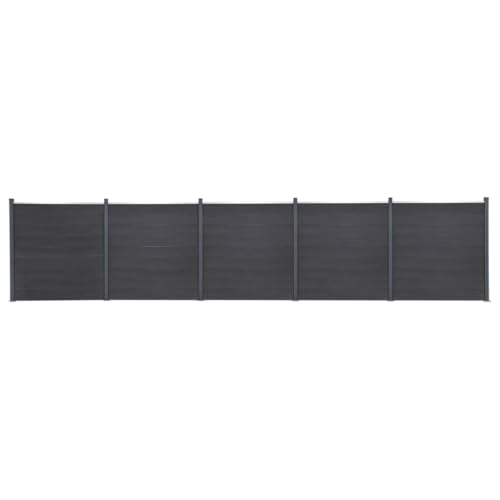 Emmtore Zaunelement-Set, Rostfrei Gartenzaun Set mit 45 Zaunbrett 6 Pfosten, Sichtschutzzaun mit doppelseitigem Design, Zaun Komplettset, Grau 872x186 cm WPC Emmtore Zaunelement-Set, Rostfrei Gartenzaun Set mit 45 Zaunbrett 6 Pfosten, Sichtschutzzaun mit doppelseitigem Design, Zaun Komplettset, Grau 872x186 cm WPC von Emmtore