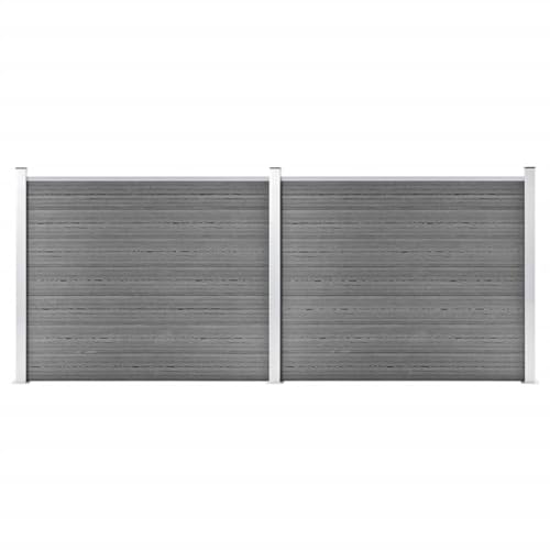 Emmtore Zaunelement Set WPC Gartenzaun Sichtschutzzaun Lamellenzaun Windschutz Zaun Windschutzzaun Terrasse Stecksystem Lärmschutz 353x146 cm Grau Emmtore Zaunelement Set WPC Gartenzaun Sichtschutzzaun Lamellenzaun Windschutz Zaun Windschutzzaun Terrasse Stecksystem Lärmschutz 353x146 cm Grau von Emmtore
