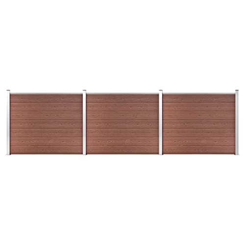 Emmtore Zaunelement Set WPC Gartenzaun Sichtschutzzaun Lamellenzaun Windschutz Zaun Windschutzzaun Terrasse Stecksystem Lärmschutz 526x146 cm Braun Emmtore Zaunelement Set WPC Gartenzaun Sichtschutzzaun Lamellenzaun Windschutz Zaun Windschutzzaun Terrasse Stecksystem Lärmschutz 526x146 cm Braun von Emmtore