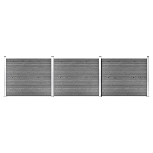 Emmtore Zaunelement Set WPC Gartenzaun Sichtschutzzaun Lamellenzaun Windschutz Zaun Windschutzzaun Terrasse Stecksystem Lärmschutz 526x146 cm Grau Emmtore Zaunelement Set WPC Gartenzaun Sichtschutzzaun Lamellenzaun Windschutz Zaun Windschutzzaun Terrasse Stecksystem Lärmschutz 526x146 cm Grau von Emmtore