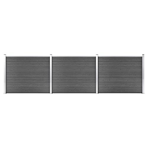 Emmtore Zaunelement Set WPC Gartenzaun Sichtschutzzaun Lamellenzaun Windschutz Zaun Windschutzzaun Terrasse Stecksystem Lärmschutz 526x146 cm Schwarz Emmtore Zaunelement Set WPC Gartenzaun Sichtschutzzaun Lamellenzaun Windschutz Zaun Windschutzzaun Terrasse Stecksystem Lärmschutz 526x146 cm Schwarz von Emmtore