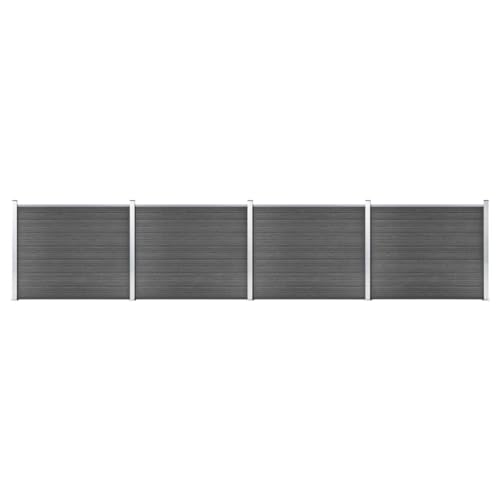 Emmtore Zaunelement Set WPC Gartenzaun Sichtschutzzaun Lamellenzaun Windschutz Zaun Windschutzzaun Terrasse Stecksystem Lärmschutz 699x146 cm Schwarz Emmtore Zaunelement Set WPC Gartenzaun Sichtschutzzaun Lamellenzaun Windschutz Zaun Windschutzzaun Terrasse Stecksystem Lärmschutz 699x146 cm Schwarz von Emmtore