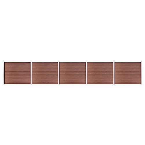 Emmtore Zaunelement Set WPC Gartenzaun Sichtschutzzaun Lamellenzaun Windschutz Zaun Windschutzzaun Terrasse Stecksystem Lärmschutz 872x146 cm Braun Emmtore Zaunelement Set WPC Gartenzaun Sichtschutzzaun Lamellenzaun Windschutz Zaun Windschutzzaun Terrasse Stecksystem Lärmschutz 872x146 cm Braun von Emmtore