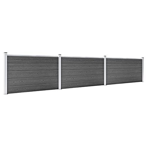 Emmtore Zaunelement Set WPC Sichtschutzzaun Lamellenzaun Windschutz Sichtschutz Zaun Steckzaun Systemzaun Garten Aluminiumstange 526x105 cm Schwarz Emmtore Zaunelement Set WPC Sichtschutzzaun Lamellenzaun Windschutz Sichtschutz Zaun Steckzaun Systemzaun Garten Aluminiumstange 526x105 cm Schwarz von Emmtore