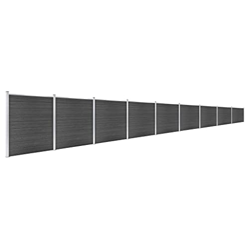 Emmtore Zaunelement Set WPC Sichtschutzzaun Windschutzzaun Lamellenzaun Windschutz Sichtschutz Zaun Element Terrasse Garten 1564x186 cm Schwarz Emmtore Zaunelement Set WPC Sichtschutzzaun Windschutzzaun Lamellenzaun Windschutz Sichtschutz Zaun Element Terrasse Garten 1564x186 cm Schwarz von Emmtore