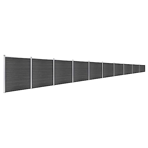 Emmtore Zaunelement Set WPC Sichtschutzzaun Windschutzzaun Lamellenzaun Windschutz Sichtschutz Zaun Element Terrasse Garten 1737x186 cm Schwarz Emmtore Zaunelement Set WPC Sichtschutzzaun Windschutzzaun Lamellenzaun Windschutz Sichtschutz Zaun Element Terrasse Garten 1737x186 cm Schwarz von Emmtore