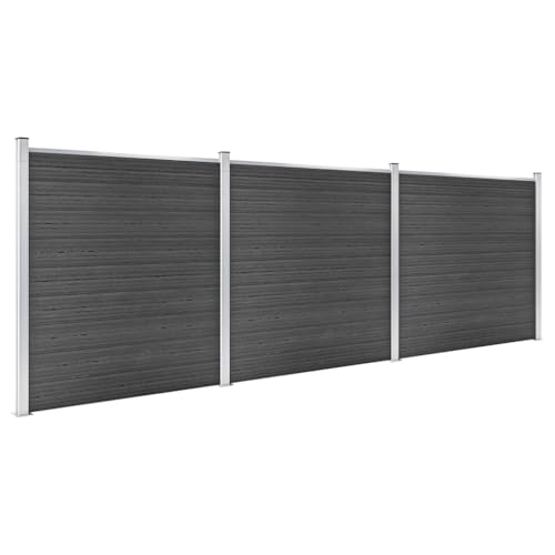 Emmtore Zaunelement Set WPC Sichtschutzzaun Windschutzzaun Lamellenzaun Windschutz Sichtschutz Zaun Element Terrasse Garten 526x186 cm Schwarz Emmtore Zaunelement Set WPC Sichtschutzzaun Windschutzzaun Lamellenzaun Windschutz Sichtschutz Zaun Element Terrasse Garten 526x186 cm Schwarz von Emmtore